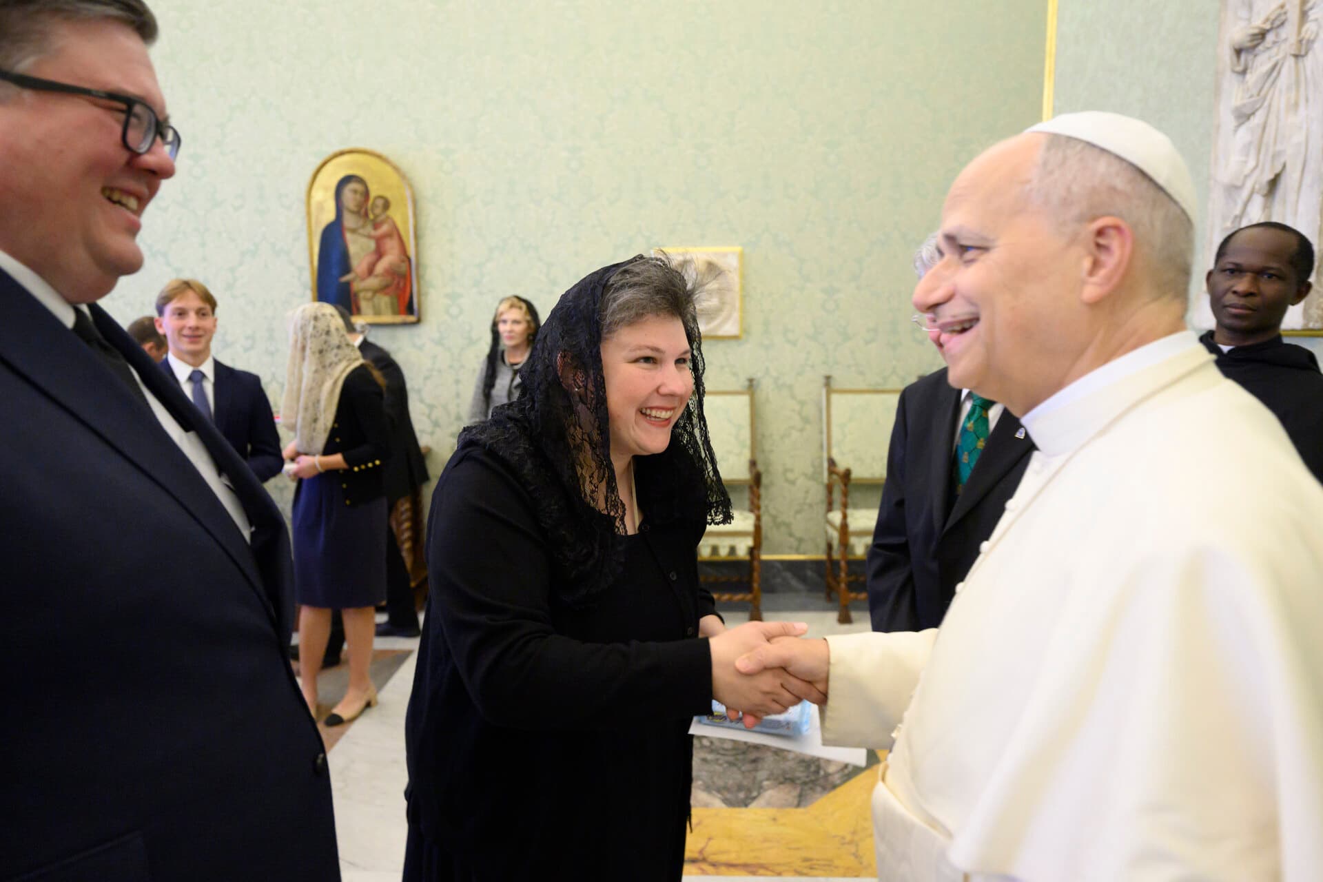 Delegation with Pope Leo XIV