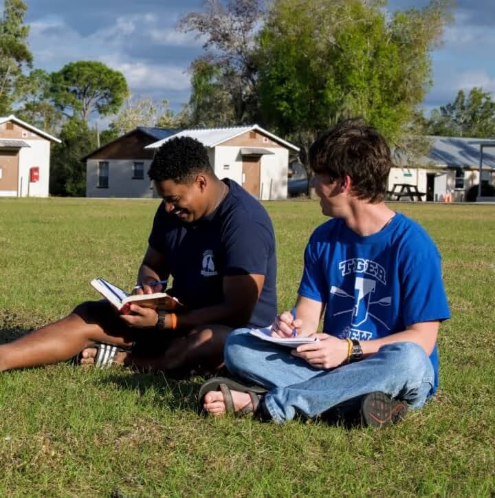 Students sharing testimonies at an AMU retreat