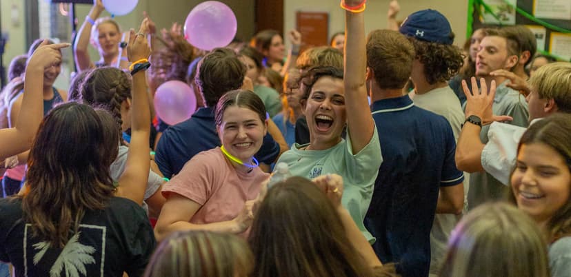 Students smiling