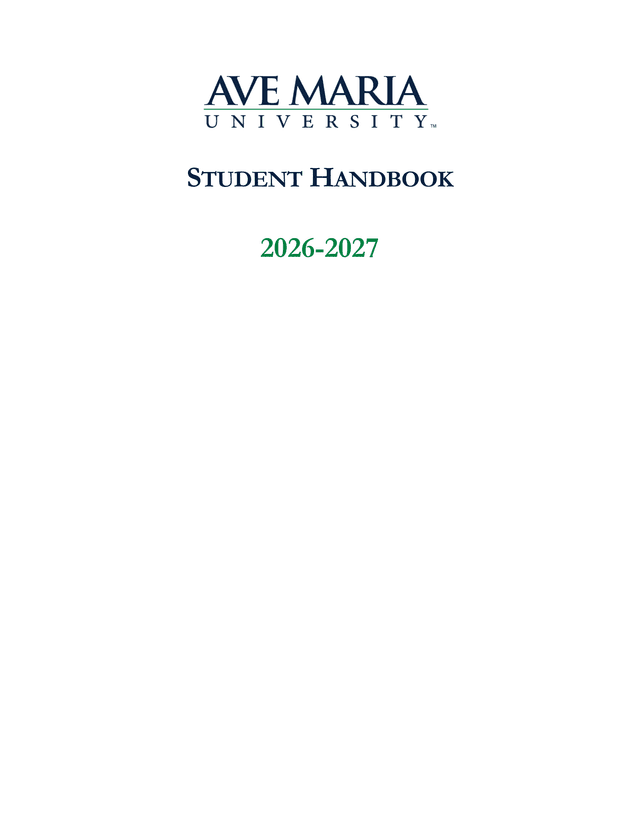 Student Handbook 2026-2027