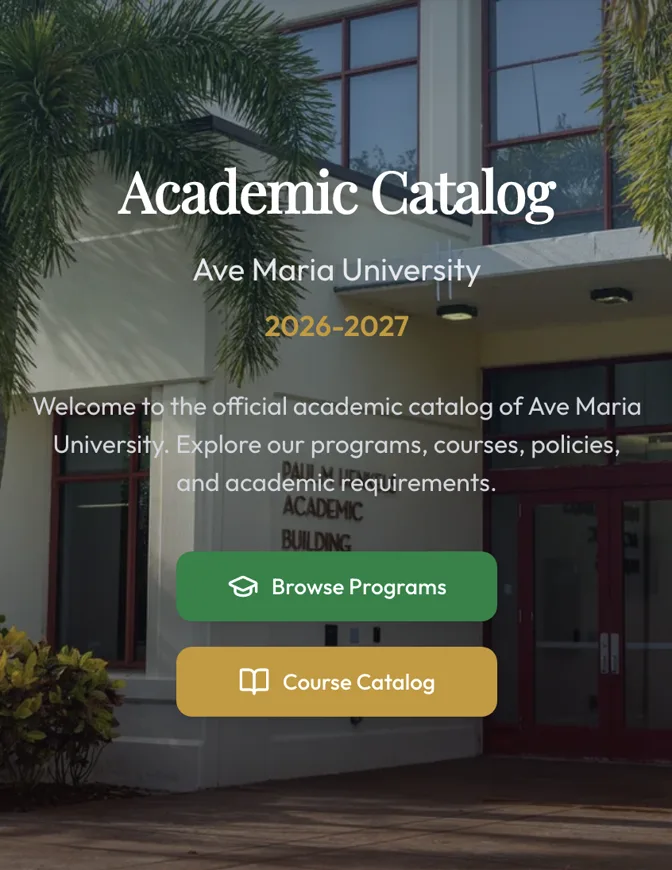 2026-2027 AMU Digital Academic Catalog